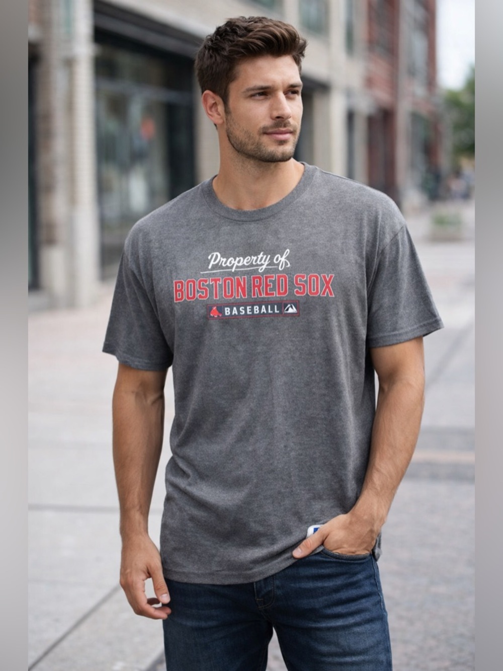 Boston Red Sox Majestic MLB Authentic Collection T-Shirt Men’s 2XL Gray
